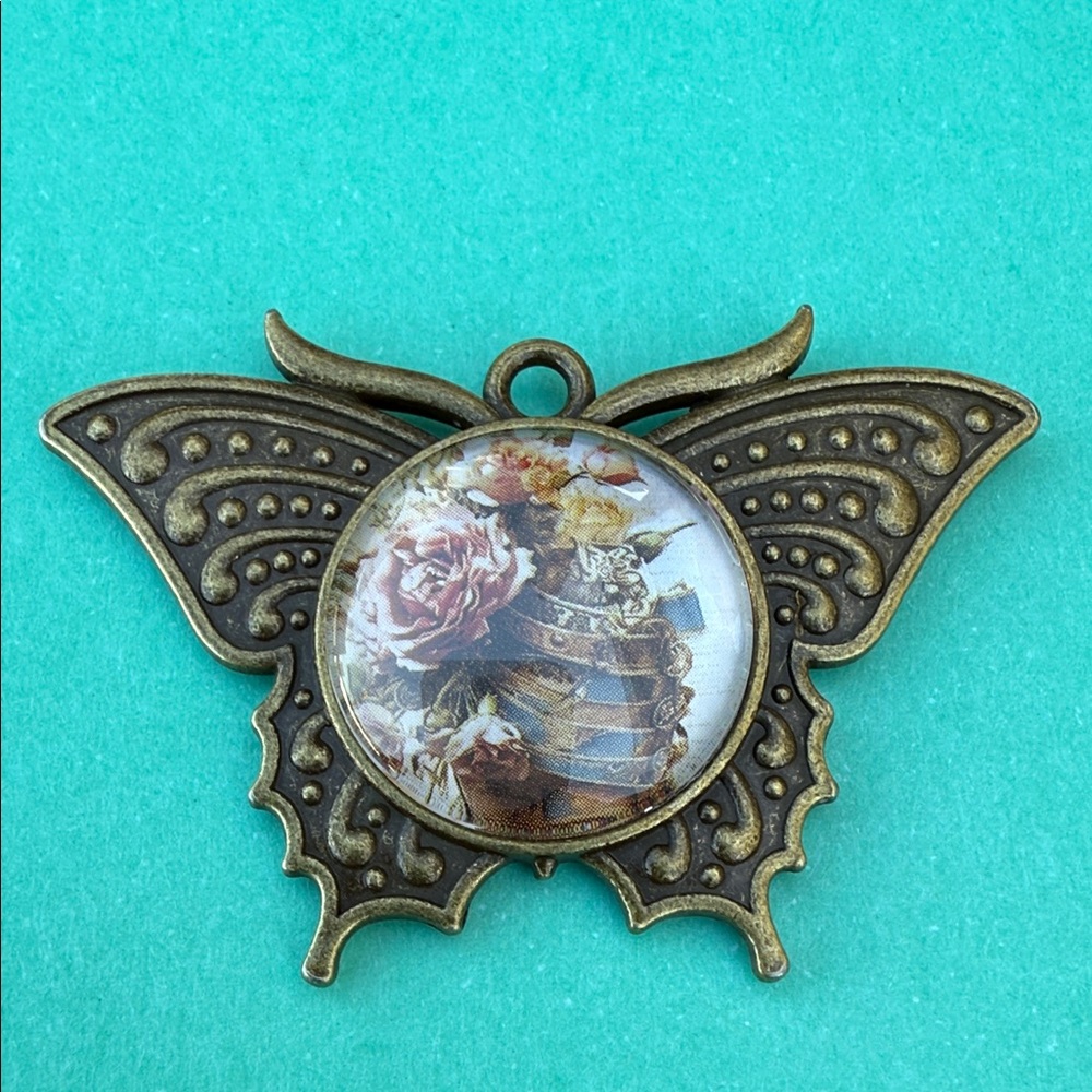 Butterfly & Flower Pendant